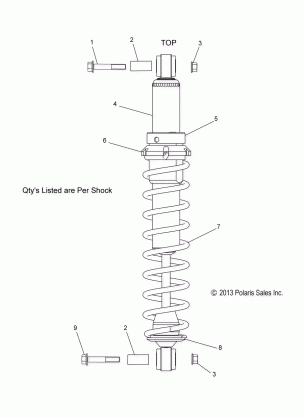 SUSPENSION SHOCK IFS (7043903) - S15CT5BEL / BSL / BSM (49SNOWSHOCKIFS7043903)