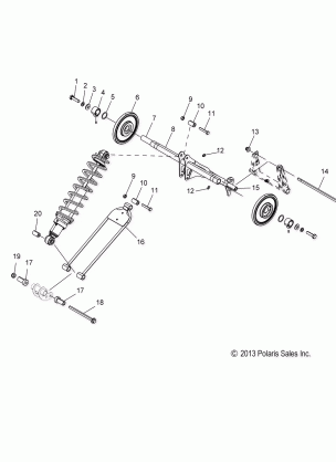 SUSPENSION TORQUE ARM REAR - S15CT5BEL / BSL / BSM (49SNOWTORQUEREAR14550144)