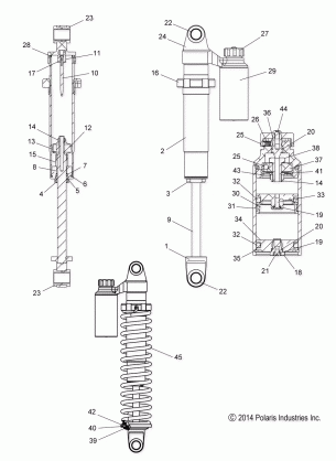 SUSPENSION SHOCK REAR TRACK (7044122) - S15DF6PEL (49SNOWSHOCKREAR7043959)