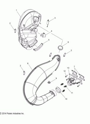 ENGINE EXHAUST - S15DR6PEL (49SNOWEXHAUST156LEAS)