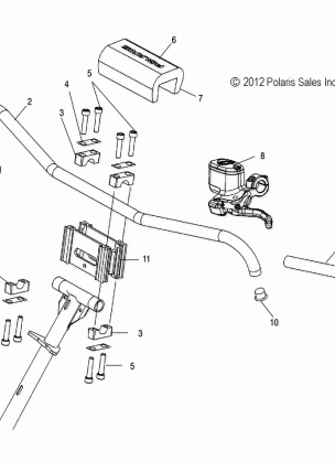 STEERING HANDLEBAR MOUNTING - S15MX6JSA / JEA (49SNOW13600RCR)