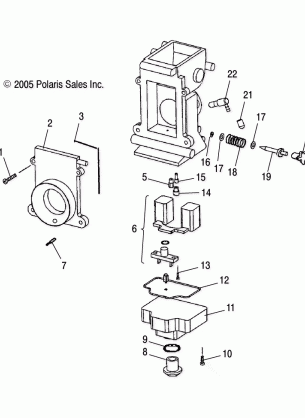 ENGINE CARBURETOR LOWER - S15MX6JSA / JEA (49SNOWCARBLOWER08600RR)