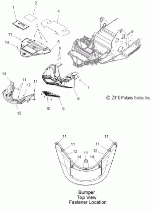 BODY FRONT BUMPER and NOSEPAN - S15PT6HSL / HEL (49SNOWBUMPER11600TRG)