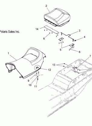 BODY SEAT ASM. - S15PT6HSL / HEL (49SNOWSEAT09600TRG)