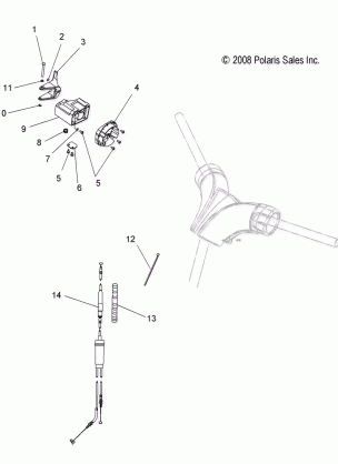 ENGINE THROTTLE CONTROL ASM. - S15PT6HSL / HEL (49SNOWTHROTTLE09600TRG)