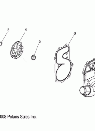 ENGINE WATER PUMP - S15PT6HSL / HEL (49SNOWWATERPUMP09600TRG)