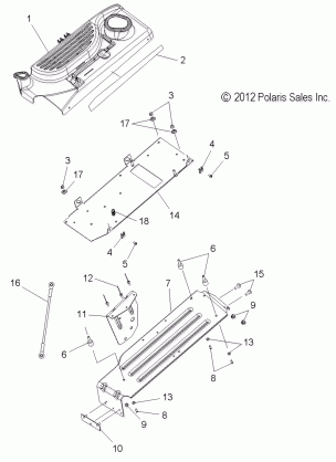 CHASSIS CLUTCH GUARD and COVER - S15PT6HSL / HEL (49SNOWCLUTCHGUARD13600TRG)