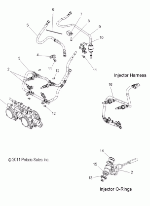 FUEL SYSTEM RAIL LINES and THROTTLE BODY - S15PT6HSL / HEL (49SNOWFUEL12600)