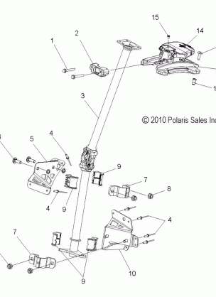 STEERING ADJUSTABLE STEERING POST ASM. - S15PT6HSL / HEL (49SNOWSTEERING11600TRG)