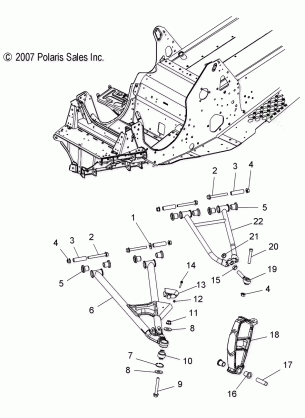 SUSPENSION FRONT ASM. - S15PT6HSL / HEL (49SNOWSUSPFRT08600TRG)