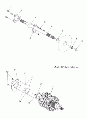 DRIVE TRAIN JACKSHAFT and DRIVESHAFT - S15PT6HSL / HEL (49SNOWDRIVETRAIN12600)