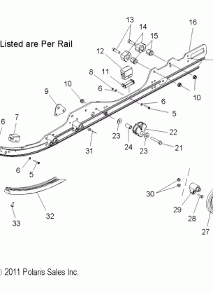 SUSPENSION RAIL MOUNTING - S15PT6HSL / HEL (49SNOWSUSPRAIL12600)