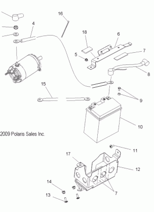 ELECTRICAL BATTERY and CABLES - S15PT6HSL / HEL (49SNOWBATTERY10600IQ)