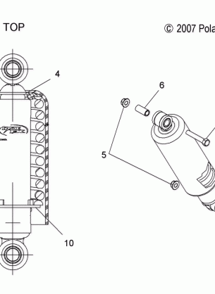 SUSPENSION SHOCK FRONT TRACK (7043328) - S15PT6HSL / HEL (49SNOWSHOCKFRONT7043328)