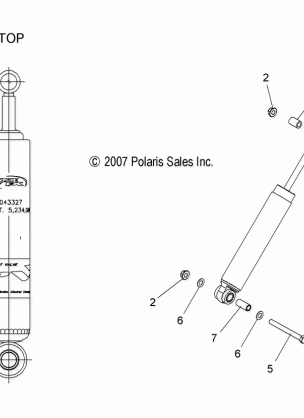 SUSPENSION SHOCK REAR TRACK (7043327) - S15PT6HSL / HEL (49SNOWSHOCKREAR7043327)