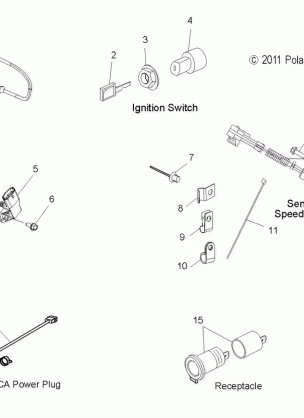 ELECTRICAL SWITCHES SENSORS and POWER PLUG - S15PT6HSL / HEL (49SNOWELECT12600)