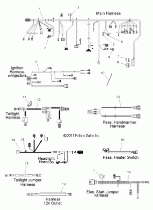 ELECTRICAL WIRING HARNESSES - S15PT6HSL / HEL (49SNOWHARNESS12600)