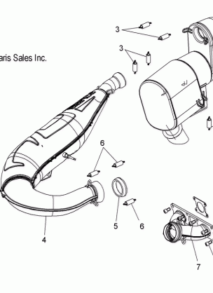 ENGINE EXHAUST - S15PT6HSL / HEL (49SNOWEXHAUST09600TRG)