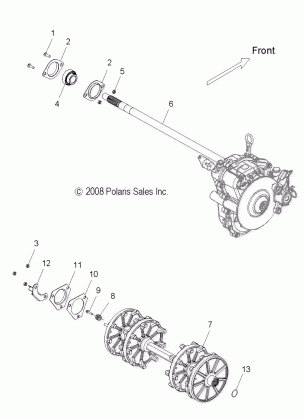 DRIVE TRAIN DRIVESHAFT ASM. and JACKSHAFT ASM. - S15PU6NSL / NEL (49SNOWDRIVETRAIN10WIDE)