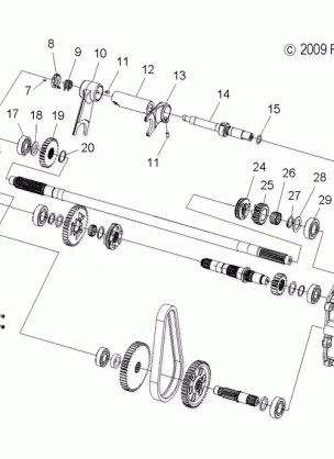 DRIVE TRAIN GEARCASE (1 of 2) - S15PU6NSL / NEL (49SNOWGEARCASE10600WIDE1)