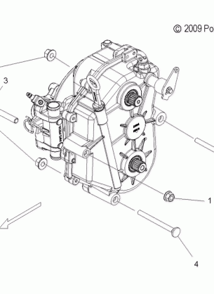 DRIVE TRAIN GEARCASE MOUNTING - S15PU6NSL / NEL (49SNOWGEARCASEMTG10600WIDE)