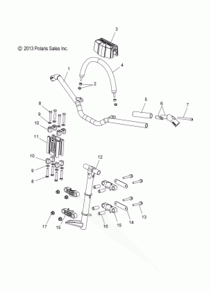 STEERING HANDLEBAR MOUNTING - S15CK6 / CM6 ALL OPTIONS (49SNOWHANDLEBAR15RMK)