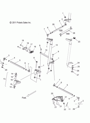 STEERING LOWER - S15CC6 / CK6 / CM6 ALL OPTIONS (49SNOWSTEERINGLWR12600RMK)