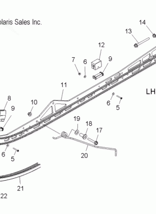 SUSPENSION RAIL MOUNTING (LE 155 Inch) - S15CC6 ALL OPTIONS (49SNOWSUSPRAIL13PRMK)