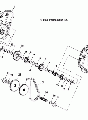 DRIVE TRAIN GEARCASE (2 of 2) - S15SU4BEL (4997559755B10)