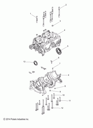 ENGINE CRANKCASE - S15DF6PEL (49SNOWCRANKCASE156LE)
