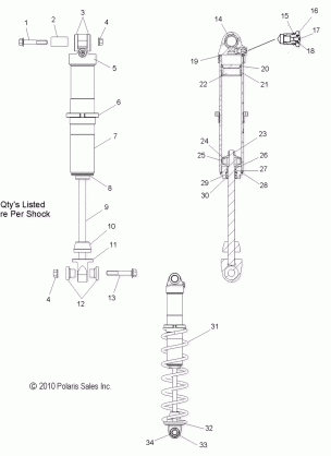 SUSPENSION SHOCK IFS LE (7043835) - S15CC8 / CD8 (49SNOWSHOCKIFS7043835)