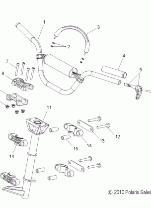 STEERING HANDLEBAR MOUNTING - S15CG6 ALL OPTIONS (49SNOWHANDLEBAR11800PRMK)