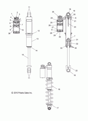 SUSPENSION SHOCK REAR TRACK LE - S15CG6 ALL OPTIONS (49SNOWSHOCKREAR7043629)