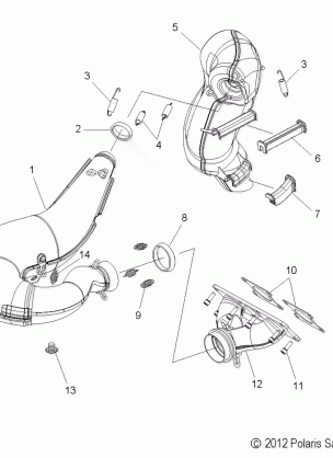 ENGINE EXHAUST - S15CG6 ALL OPTIONS (49SNOWEXHAUST13600LE)