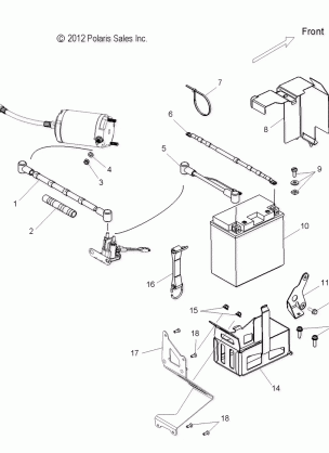 ELECTRICAL BATTERY and CABLES - S15CG8 / CH8 (49SNOWBATTERY13RMK)