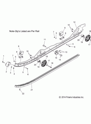 SUSPENSION RAIL MOUNTING - S15CJ5BSL / BEL (49SNOWSUSPRAIL15VOY155)