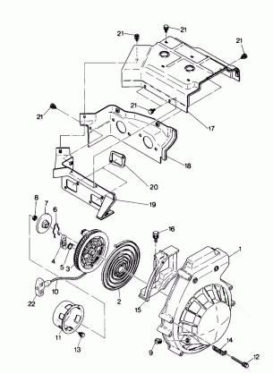 BLOWER HOUSING AND RECOIL STARTER Sport (4914161416033A)