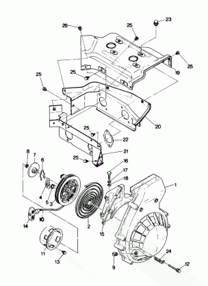 BLOWER HOUSING AND RECOIL STARTER Trail (4914161416034A)