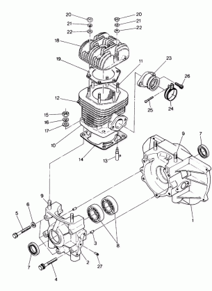 CRANKCASE AND CYLINDER Star (4914151415021A)