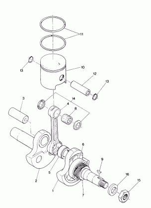 PISTON AND CRANKSHAFT Star (4914151415024A)