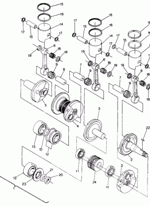 PISTON AND CRANKSHAFT 650 (4914131413030A)