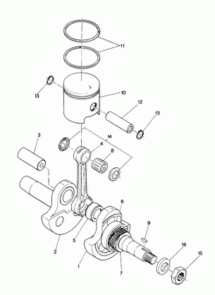 PISTON AND CRANKSHAFT  STARTRAK (4914141414037A)