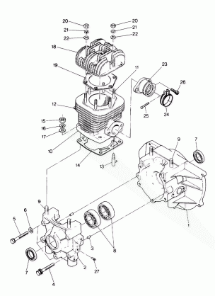 CRANKCASE AND CYLINDER STARTRAK (4914141414034A)