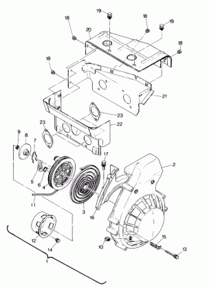 RECOIL STARTER AND BLOWER HOUSING LTR (4914141414044A)