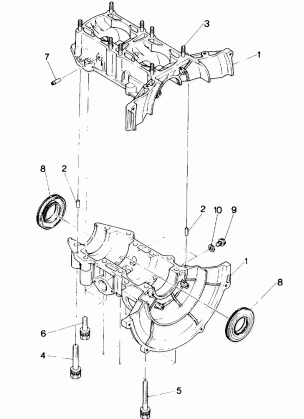 CRANKCASE Sprint and Sprint E / S (4912721272017A)