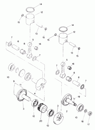 PISTON AND CRANKSHAFT LT / LTR (4912711271022A)