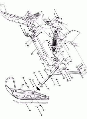 FRONT SUSPENSION AND SKI Sport Trail 400 and 600 (4912701270007A)