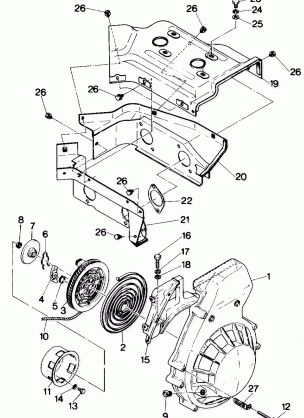 BLOWER HOUSING AND RECOIL STARTER Trail (4912701270044A)