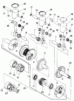 PISTON AND CRANKSHAFT 600 (4912701270038A)