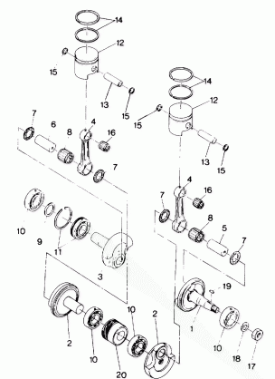 PISTON AND CRANKSHAFT Trail (4912701270036A)